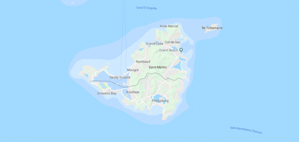 3 kaartje sint maarten grens